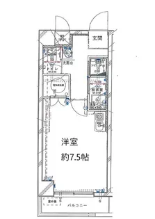 ハイツ新富町【2階】の間取り