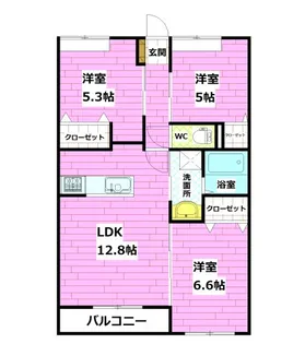 アデランテみくまり【1階】の間取り