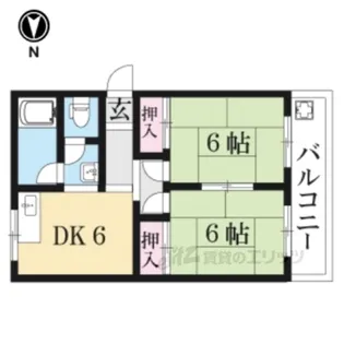 高谷マンション【4階】の間取り
