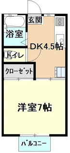 グリーンヒルズ常盤【1階】の間取り