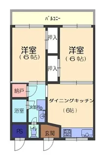 三木グリーンハイツ【2階】の間取り