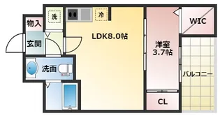 SERENITE北浜【13階】の間取り