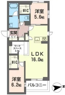 ShaMaison ラ・ヴィ【2階】の間取り