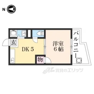 泉涌寺アビタシオン【6階】の間取り