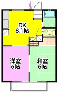 ヴィヴァース絹の台B【2階】の間取り