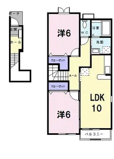 セイバリー郡山【2階】の間取り