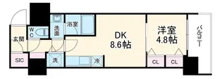 スプランディッド淀屋橋DUE【5階】の間取り