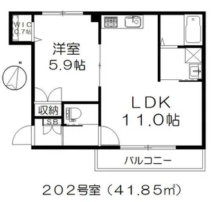 ボヌール西新井本町II【2階】の間取り