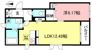 メゾンオルテンシア【1階】の間取り