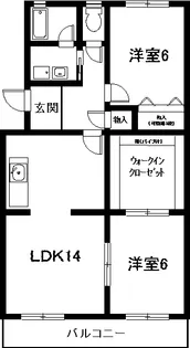レジデンス神戸【2階】の間取り