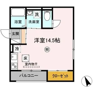 レセンテSFK B棟【1階】の間取り