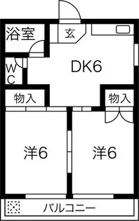 小林コーポ【2階】の間取り
