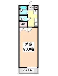 ハイツスギウラ【1階】の間取り