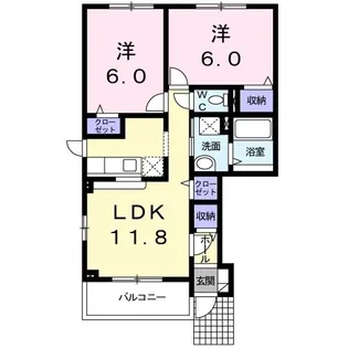 シンフォニー【1階】の間取り