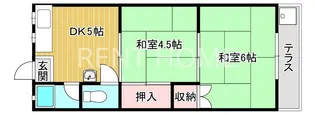 田園ハウス【1階】の間取り