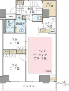 Brillia ist 東雲キャナルコート【5階】の間取り