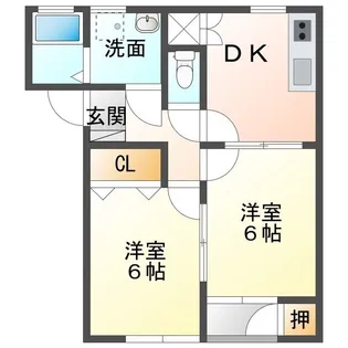 グランディール壱番館【1階】の間取り