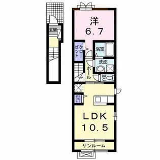 モンソレイユVI【2階】の間取り