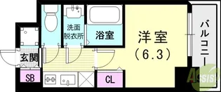 ファステート神戸コンチェール【11階】の間取り