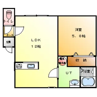 Mハイツ知利別1【1階】の間取り