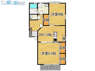 MOAH女池西【2階】の間取り