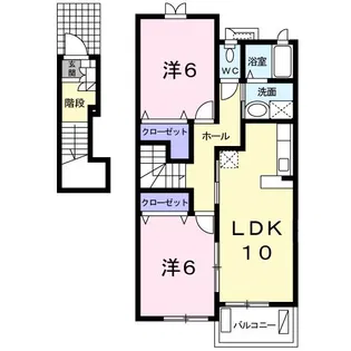 アースリバーC【2階】の間取り