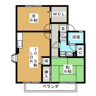 セジュール香久山 C棟【2階】の間取り