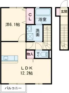 グランディハイツ【2階】の間取り