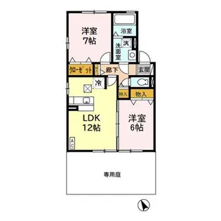 フォレスト・コートC【1階】の間取り
