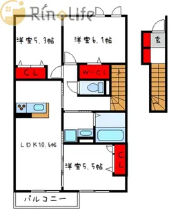 メゾンド五条宮【2階】の間取り