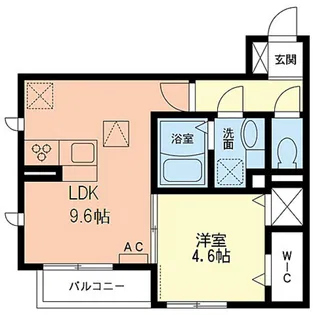 ラヴィンエックスコート【1階】の間取り