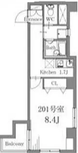 クリスタルコートシリウス【4階】の間取り