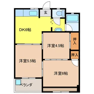ハイツ松野【3階】の間取り