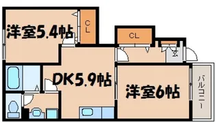 ファミールシャトー【1階】の間取り