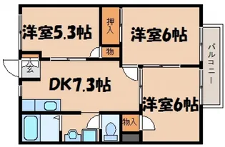ジョイ梅田【1階】の間取り