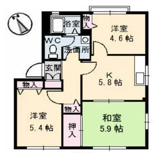 ディアス33 B棟【2階】の間取り