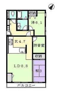 ヴィラ松波【5階】の間取り