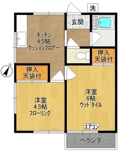鎌田荘【2階】の間取り