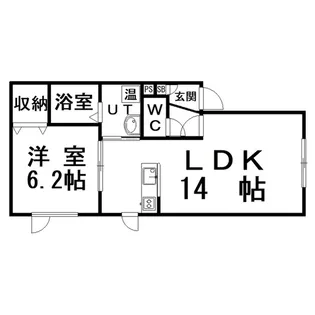 レインボーコートA(暁町)【2階】の間取り