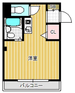 ルーミングイン千舟【4階】の間取り
