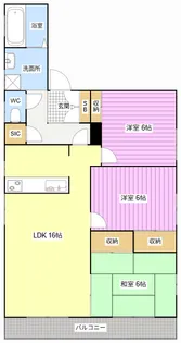 フレグランスたむかい【1階】の間取り