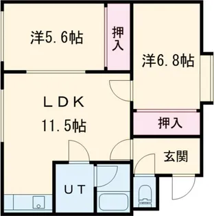 シーダSパレス【2階】の間取り