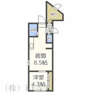 プログレス琴似【2階】の間取り