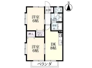 ロッジ久保田A棟【1階】の間取り