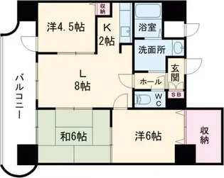 ノルテ1条通【3階】の間取り