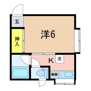 ふらッツなかよし【1階】の間取り