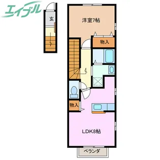 1LDKの間取り画像