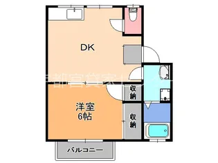 ニューハイツ西山A【1階】の間取り