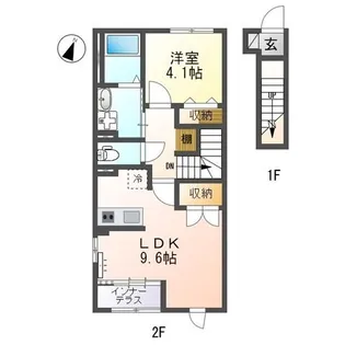 メゾンアルス-富士見町4丁目-【2階】の間取り