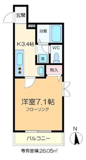カーサ プリズム【3階】の間取り